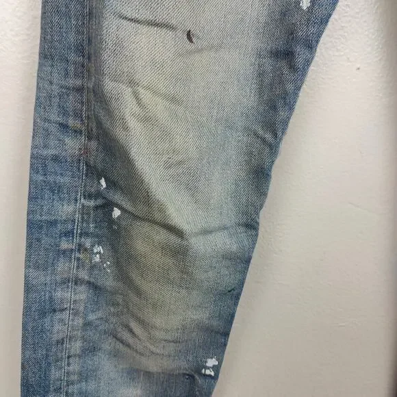 John Elliott The Cast 2 Bleached Indigo Jeans Mens‎ 30 Distressed Made in Japan - Picture 5 of 12
